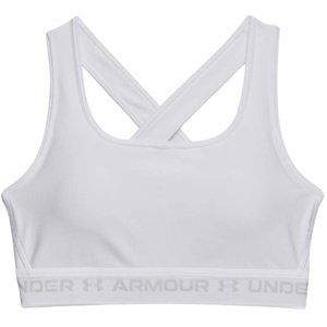 Dámská kompresní podprsenka Under Armour Crossback Mid Bra - white - S - 1361034-100