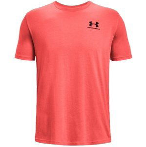 Pánské triko Under Armour Sportstyle Left Chest SS - venom red - XXL - 1326799-690