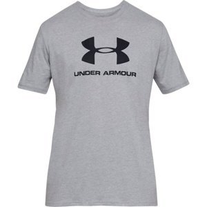 Pánské tričko Under Armour Sportstyle Logo SS - steel light heather - S - 1329590-036