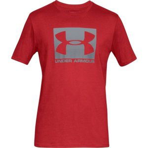 Pánské triko Under Armour Boxed Sportstyle SS - red /  / steel - M - 1329581-600