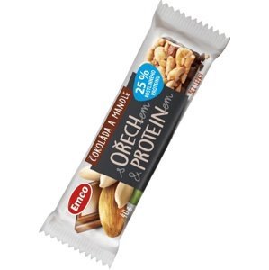 Emco Tyčinka s ořechem a proteinem 40 g - čokoláda/mandle