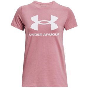 Dámské triko Under Armour Live Sportstyle Graphic SSC - pink elixir - XS - 1356305-697