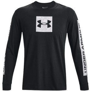 Pánské bavlněné tričko Under Armour Camo Boxed Sportstyle LS - black - M - 1366464-002