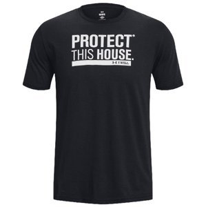 Pánské bavlněné tričko Under Armour Protect This House SS - black - XXL - 1379022-001