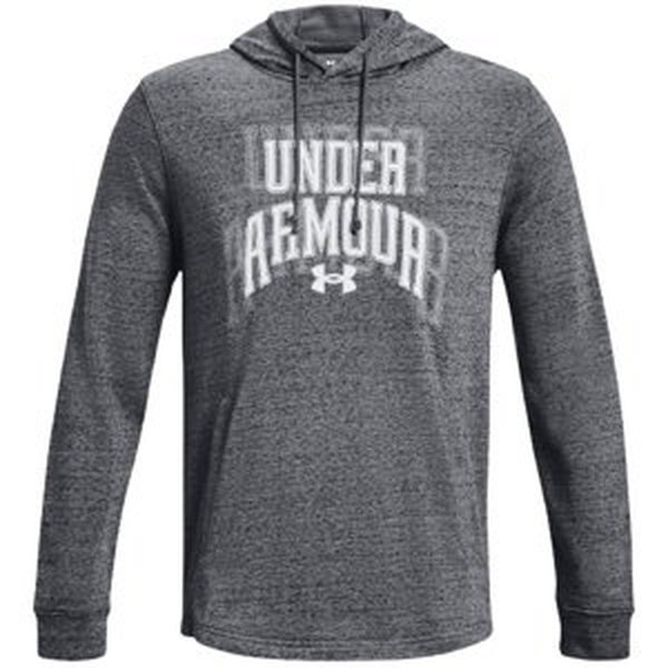 Pánská mikina Under Armour Rival Terry Graphic HD - pitch gray full heather - M - 1379766-012
