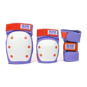 Rio Roller - Dámská Sada chráničů - Triple Pad Set Purple/Orange Velikost: L