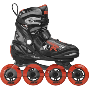Roces - Moody TIF - Black/Sport Red - nastavitelné in-line brusle Velikost (brusle): 30 - 35