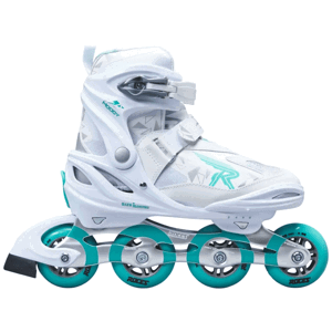 Roces - Moody TIF - White/Aqua - nastavitelné in-line brusle Velikost (brusle): 36 - 40