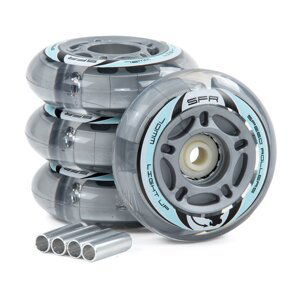 SFR - Light Up Inline Wheels - 64, 70, 72 mm - Silver Průměr koleček: 72 mm