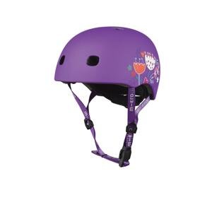 Micro - LED Floral purple - Dětská helma Velikost: S