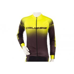 Cyklistický dres Crussis, černá/žlutá XL