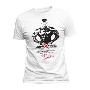 AMIX Pro Tshirt Milan Šádek, bílá, XXL