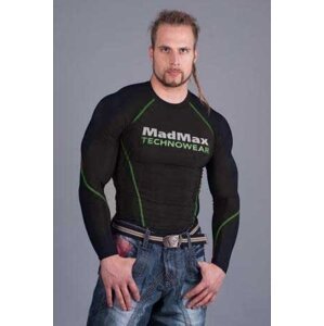 MADMAX Kompresní triko s dlouhým rukávem, L, černo-zelená