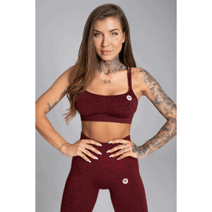 Gym Glamour Podprsenka bezešvá Bordo Melange, M, bordo