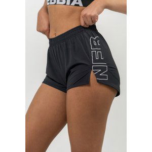 Nebbia FIT Activewear šortky se skrytou kapsou 442, černá, M