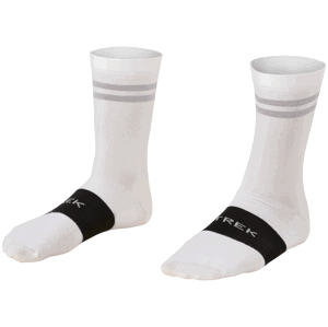 Trek Race Reflective Crew Cycling Sock S bílá