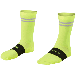 Trek Race Reflective Crew Cycling Sock M žlutá