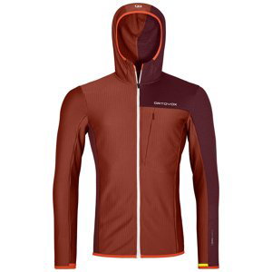 Ortovox Fleece Light Grid Hooded Jacket	 L oranžová