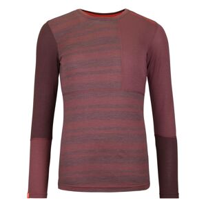 Ortovox 185 Rock'n'wool Long Sleeve W M vínová