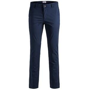 Jack&Jones Pánské kalhoty JJIMARCO Slim Fit 12150148 Navy Blazer 31/34