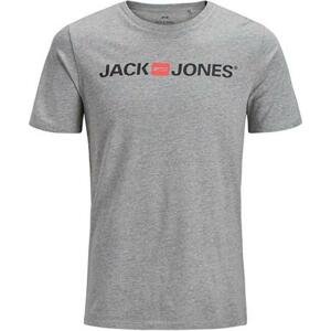 Jack&Jones Pánské triko JJECORP Slim Fit 12137126 Light Grey Melange S