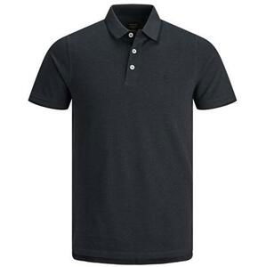 Jack&Jones Pánské polo triko JJEPAULOS 12136668 Dark Grey Melange SLIM FIT S