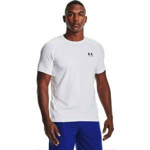 Under Armour Pánské triko HG Armour Fitted SS - velikost 3XL white L, Bílá