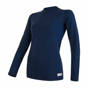 SENSOR MERINO DF dámské triko dl.rukáv deep blue Velikost: XL