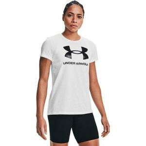 Under Armour Dámské triko Live Sportstyle Graphic SSC white L, Bílá