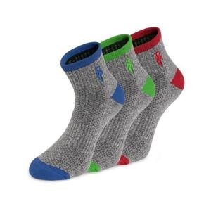 Ponožky CXS PACK, šedé, 3 páry, vel. 43 - 45, 43 - 45