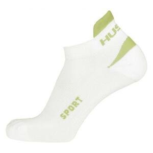 Husky Ponožky Sport bílá/sv. zelená XL (45-48), 45 - 48