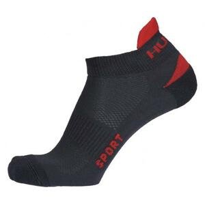 Husky Ponožky Sport antracit/červená XL (45-48), 45 - 48
