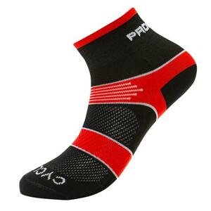 PROGRESS CYCLING SOX cyklistické ponožky 39-42 černá/červená, 6-8
