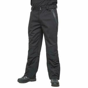 DLX Pánské softshellové nezateplené kalhoty Trespass HOLLOWAY black M, Černá