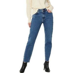 Jacqueline de Yong Dámské džíny JDYKAJA LIFE Straight Fit 15216501 Medium Blue Denim 29/32