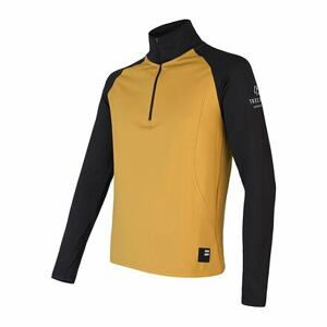 SENSOR COOLMAX THERMO pánská mikina zip mustard/černá Velikost: S