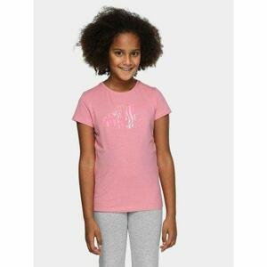 4F Dívčí triko, light, pink, 134