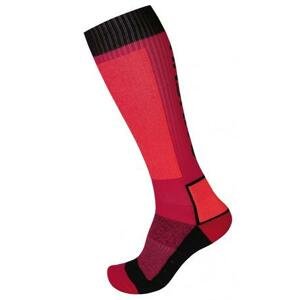 Husky Ponožky Snow Wool růžová/černá M (36-40), 36 - 40