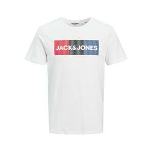 Jack&Jones Pánské triko JJECORP Slim Fit 12151955 White PLAY SLIM S