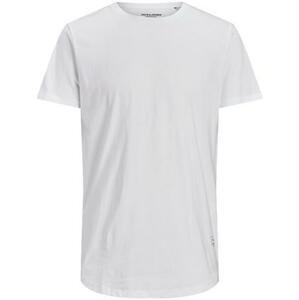 Jack&Jones Pánské triko JJENOA Long Line Fit 12113648 White L
