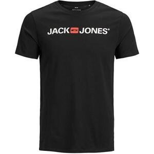 Jack&Jones PLUS Pánské triko JJECORP Regular Fit 12184987 Black 4XL, XXXXL