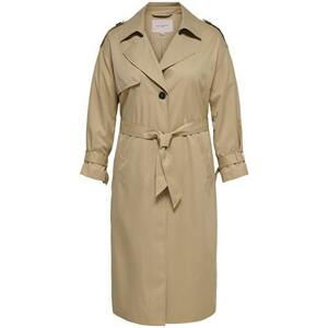 ONLY CARMAKOMA Dámský kabát CARCHLOE TRENCHCOAT 15245961 Tannin 3XL/4XL, XXXL