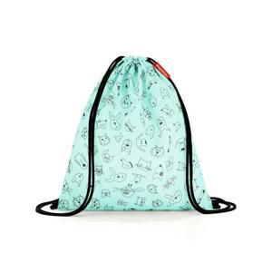 Reisenthel sáček na záda mysac kids cats and dogs mintová IC4062