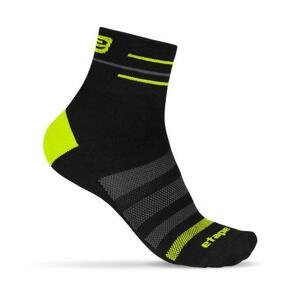 Etape – ponožky SOX, černá/žlutá fluo M/L (40-43)