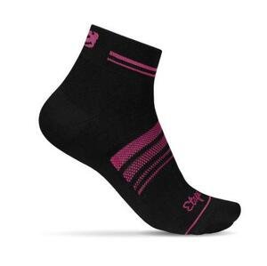 Etape – ponožky KISS, černá/růžová M/L (39-42)