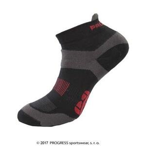 PROGRESS RUNNING SOX běžecké ponožky 39-42 černá/tm.šedá, 6-8