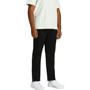 Jack&Jones PLUS Pánské džíny JJIGLENN Slim Fit 12196266 Black Denim 52/32