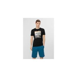 4F Pánské běžecké tričko, deep, black, XL
