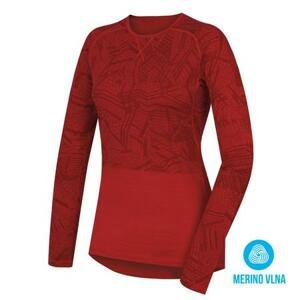 Husky Merino termoprádlo Dámské triko s dlouhým rukávem červená M