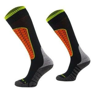 COMODO Lyžařské ponožky Ski1 černá, oranžová, šedá 35-38